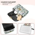 thumbnail image 4 of TSOVTHRID Crossbody Bags for Women Trendy PU Leather Shoulder Bag Minimalist Handbags Purses for Women with Detachable Chain Strap, Eucalyptus Leaf Daisy Floral Watercolor Print, 4 of 7