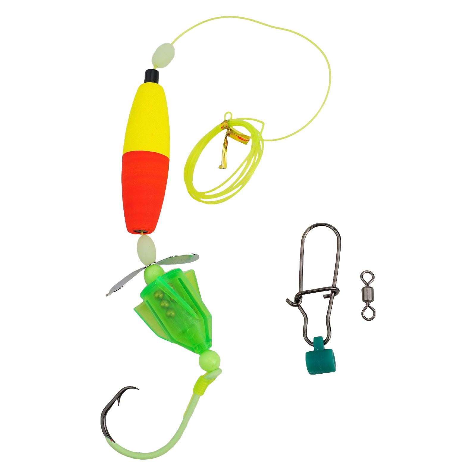 Bank Fishing Catfish Rigs Float Rattler Beads Rig With Snaps 6/0 8/0 10/0 Hooks