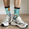 thumbnail image 6 of Hirioo Turtles And Sea Pattern Adult Middle Tube Socks Breathable Sock Non-Pilling,Contrasting Color Design, 6 of 6