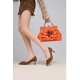 thumbnail image 6 of Ruiatoo Handbag for Women Flower Fashion Satchel Tote PU Leather Evening Shoulder Bags with Strap for Party Orange, 6 of 7