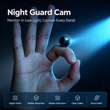 Q1 4K HD WiFi Baby Monitor Camera, Compact Portable Baby Safety Cam with Night Vision, Two-Way Audio, AI Cry & Motion Detection, App Remote Viewing, for Nursery