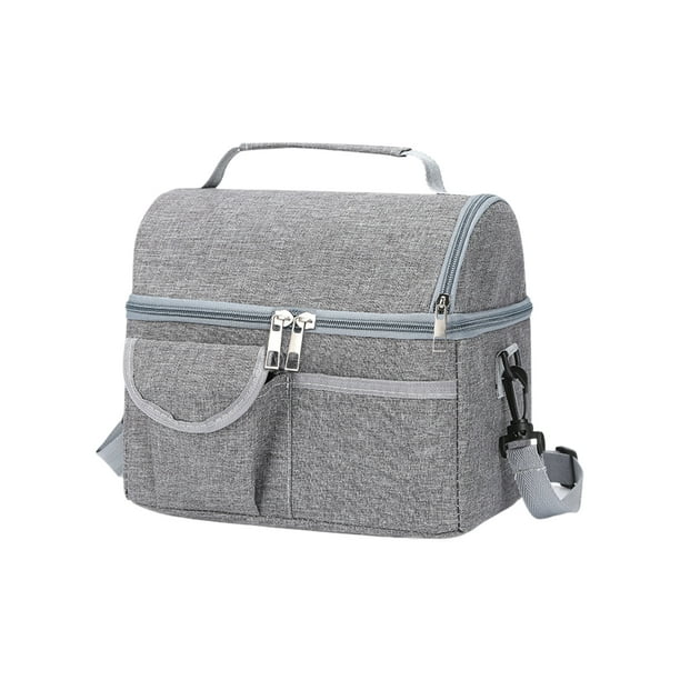 Yuarrent La bolsa de almuerzo con aislamiento de picnic para acampar y aventura mantiene la leche fresca durante mucho tiempo Almacenamiento y organización del hogar Gris