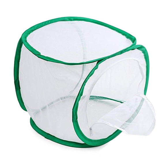 Eqslft 1PC Mesh Cage,Small Butterfly Habitat Insect Cage Caterpillars Enclosure Pop-up Clear MeshĂŻÂĽÂŚScreen Incubator Growing Clear Observation Portable with Zipper Door