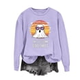 thumbnail image 1 of Ailaofu Halloween Sweatshirt for Women Funny Ghost Graphic Shirt Spooky Season Long Sleeve Tops, 1 of 4