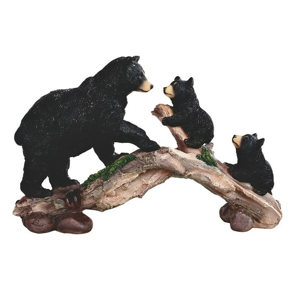 FC Design 11.75"W Black Bear with Cubs Climbing on Tree Bear Family Figurine Statue Sculpture Ornament Decoration Home/Room Decor and Unique Gift Ideas for Housewarming, Holidays and Birthdays