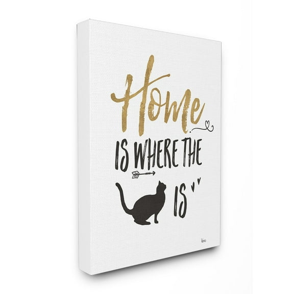 Stupell Cat Lover Typography Stretched Canvas Wall Art 24 x 30