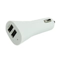 thumbnail image 1 of 12V 24V Dual USB Socket Multi Function Trumpet Design Car Phone Charger 1 for 2 White, 1 of 8