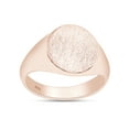 thumbnail image 2 of AFFY Oval Engravable Signet Ring In 14K Rose Gold Plated 925 Streling Silver Gift For Men's, Ring Size 11, 2 of 3
