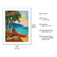 thumbnail image 2 of Aloha From the Hawaiian Islands - North Shore Kauai Hawaii - Vintage Hawaiian Travel Poster by Rick Sharp - Bamboo Fine Art 290gsm Paper (Unframed) 17x22in, 2 of 4