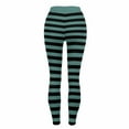 thumbnail image 6 of Elvqul Striped Leggings Pants for Women High Waist Casual Pants Light Blue Athletic Stretch Womens Leggings, 6 of 9