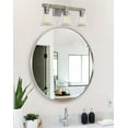 thumbnail image 7 of Kira Home Asher 23" 3-Light Farmhouse Vanity / Bathroom Light + Conic Glass Shades, Bleached Oak + Galvanized Steel, 7 of 7