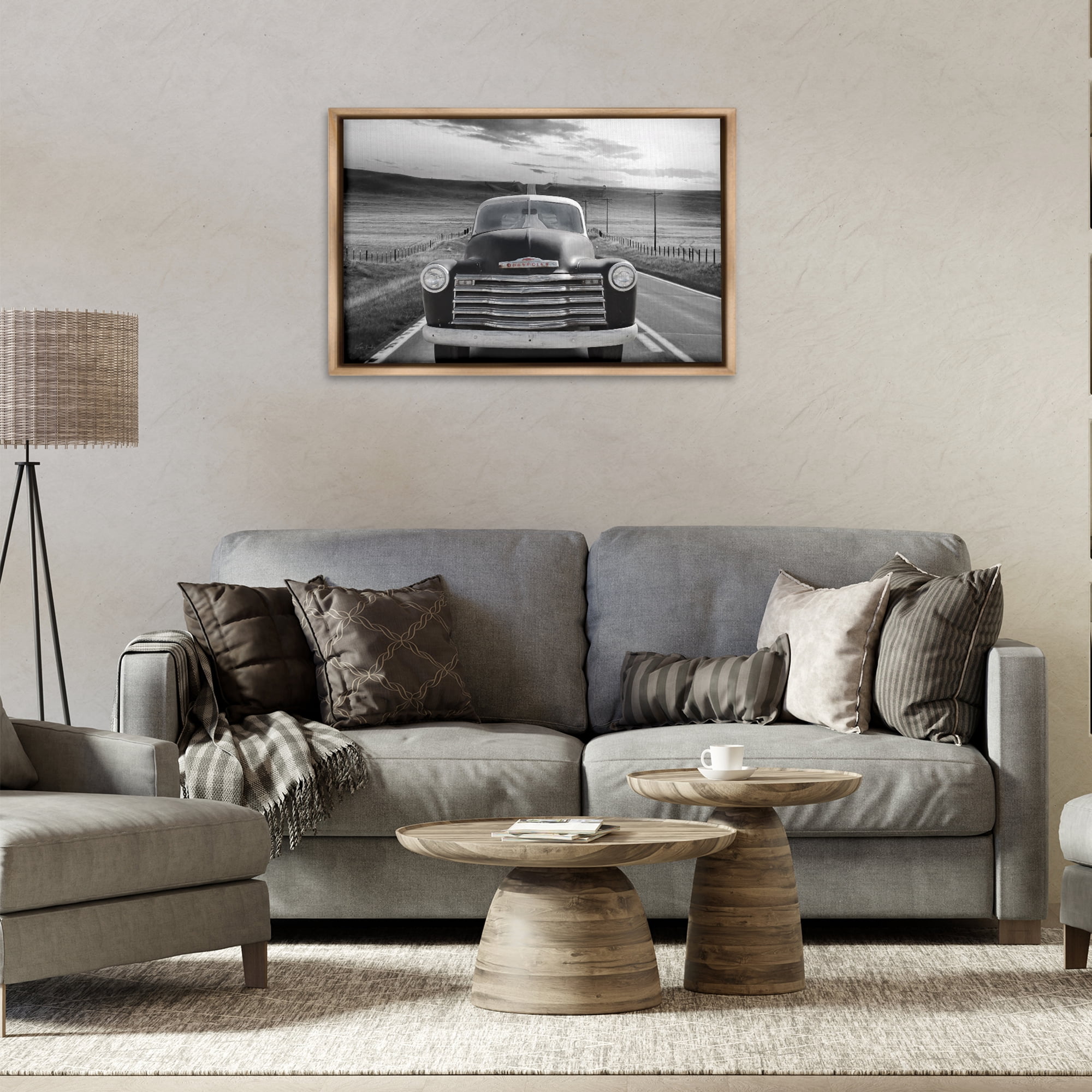 Stupell Industries Vintage Car Photography Transportation Photography Brown Floater Framed Art Print Wall Art, 31 x 21