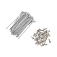 thumbnail image 1 of 36 Set de Radios de Bicicleta 12G 87mm Radios de Rueda de Bicicleta Acero Galvanizado Tono Plateado, 1 of 7