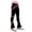 Pink, variant on Ice Skating Pants Girls Women Stretchy Training Trousers Fleece Ladies Skiing Training Leggings