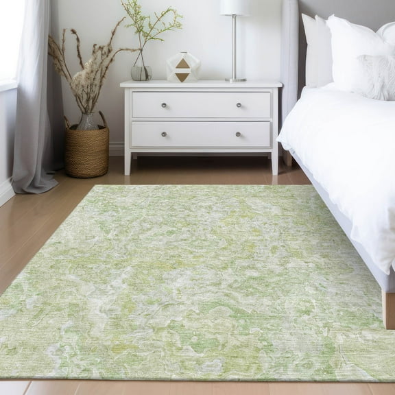 Addison Rugs Chantille Indoor/Outdoor Transitional Abstract Green Washable Rectangle Rug, 9' x 12'