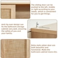 thumbnail image 3 of Leyaoyao Classic Rust Resistant 3-Shelf 3-Compartment Engineered Wood Toothbrush Bathtub Caddies with Shelves and Screw, Off-White, 3 of 8