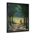 thumbnail image 2 of Designart 'Little Red Kid Riding Hood In The Woods' Traditional Framed Art Print, 2 of 4