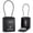 Black, variant on Iron Lock® Key Lock Box Portable with Cable Shackle & Wall Mount – Waterproof Heavy Duty Metal Lock Box for Keys with 4-Digit Combination Code on Doorknob, Fence, Pipe or Gate Extra Large(Black, XXL)