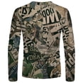 thumbnail image 5 of LYXSSBYX Mens Shirts Long Sleeve T Shirts Men's Loose Round Neck 3d Printing Long-sleeved T-shirt Top, 5 of 5