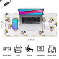 thumbnail image 5 of Long Mouse Pads for Desk,White Cow Head Hat Pattern Desk Mats on Top Of Desks, Desk Mouse Pad Extra Large with 3mm Non-Slip Base and Stitched Edge for Gaming,Office,Work,Home 35.4"x15.7", 5 of 6