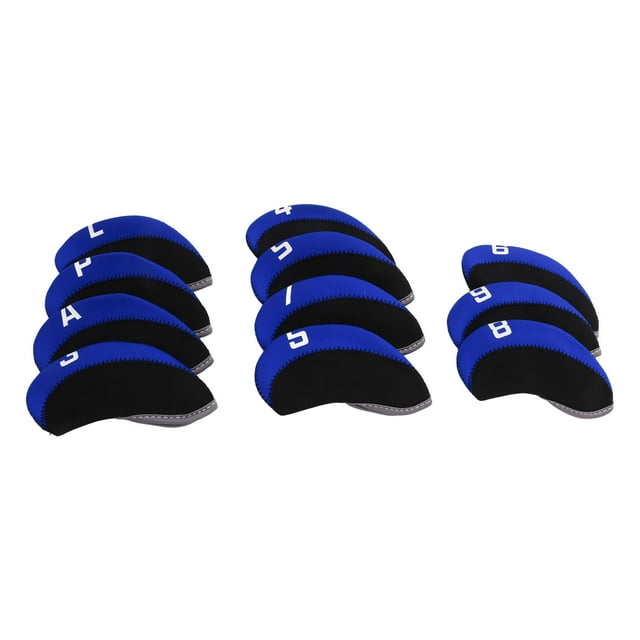 Protector de cabeza para palos de golf, 11 piezas, cubierta para cabeza de palos de golf, accesorio de golf, fundas para cabezas de palos de golf, estética elegante Jadeshay A