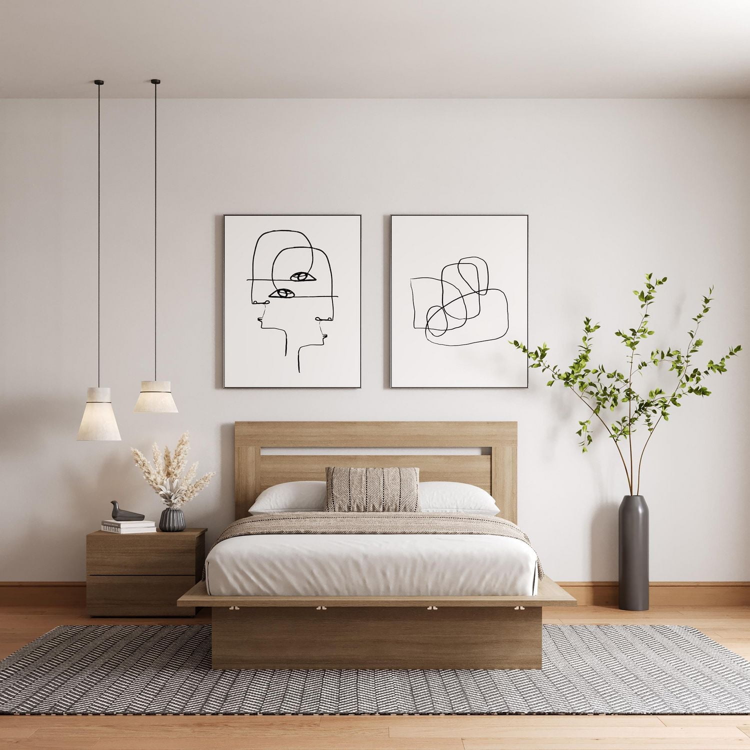 Nexera Malibu Ensemble de chambre à coucher 3 pièces