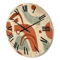 thumbnail image 3 of Designart 'Tropical Palm Leaves With Geometrical Shapes' Modern Wood Wall Clock, 3 of 5