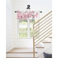 thumbnail image 6 of Kitchen Cafe Valance Curtain for Small Windows,Spring Pink Sakura Blossom Flowers Rod Pocket Short Valances Floral Garden Art on White Window Treatment Panel for Living Room/Bedroom/Bathroom,54x18in, 6 of 9