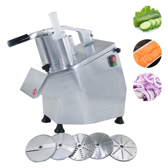 Hakka 550W Electric Vegetable Cutter with 5 Cutting Disks and Dual Feeding Hoppers