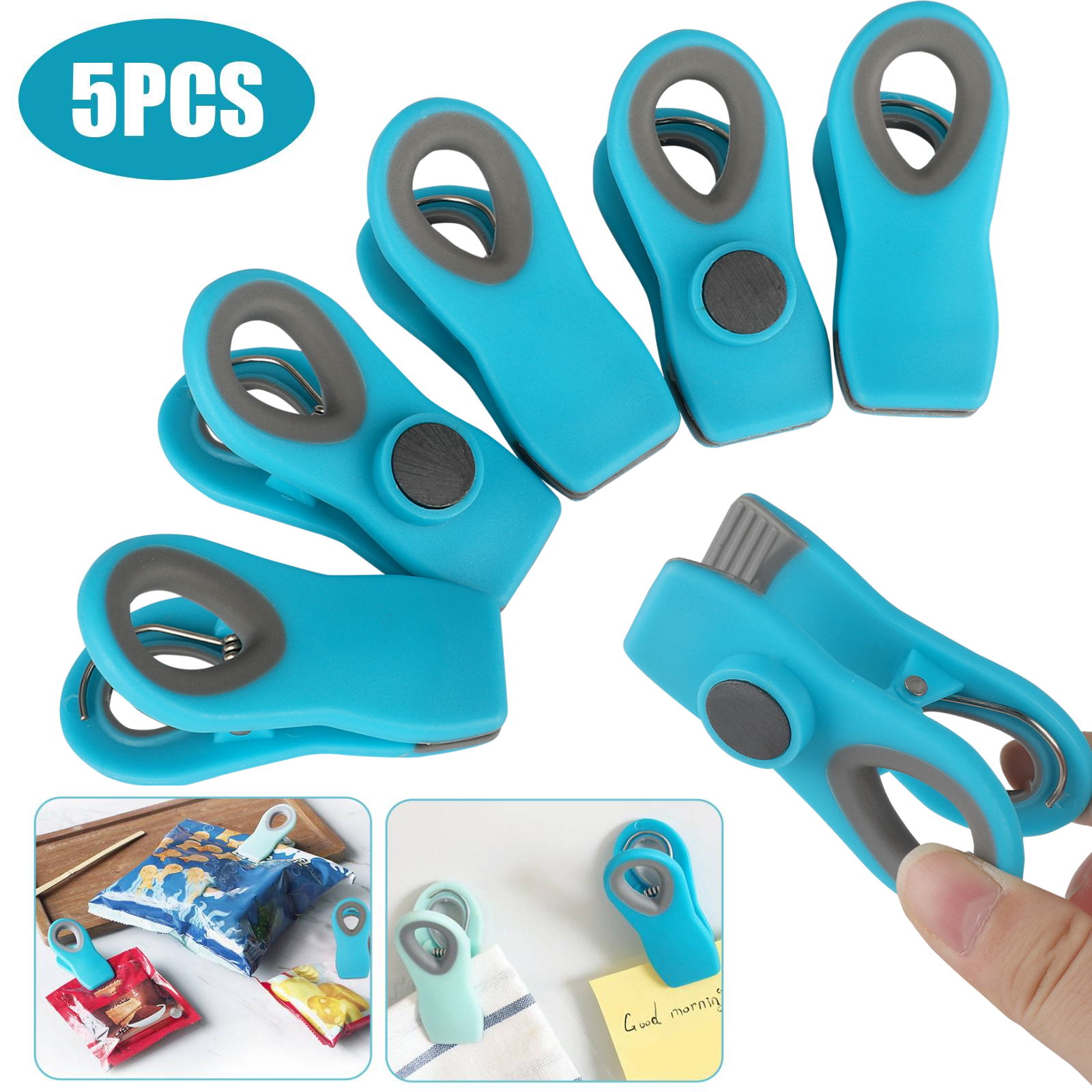 TSV 5Pcs Bag Clips, Refrigerator Bag Clips with Tight