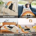 thumbnail image 2 of Yayeee Throw Blanket for Couch Soft Warm 50" x 60" Sofa Chair Bed Decoration, Beige Cat Rainbow, 2 of 7