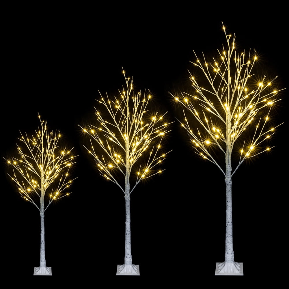 Kadyn 48 LED White Birch Tree Light, Warm White Snowflake Christmas Tree for Wedding, Halloween, Christmas, Jewelry Holder, Party, Home Decoration-4FT Kadyn 48 LED White Birch Tree Light, Warm White Snowflake Christmas Tree for Wedding, Halloween, Christmas, Jewelry Holder, Party, Home Decoration-4FT