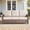 Beige/Brown, variant on Giantfurnni Patio Sofa Outdoor Rattan Deep Seat Furniture Wicker 3-Seat Sofa with 5" Thick Cushions for Porch Balcony Garden, Blue