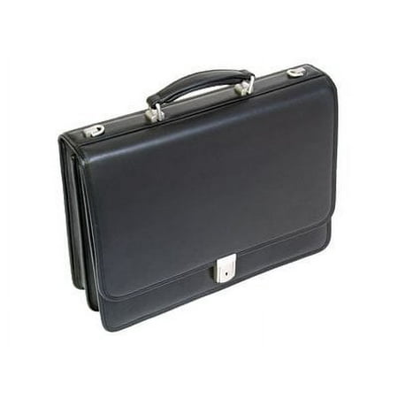 McKlein, I Series, BUCKTOWN, Full Grain Cashmere Napa Leather, 17" Leather Double Compartment Laptop Briefcase
