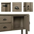 thumbnail image 5 of 48''W Buffet Sideboard Table with 2 Drawers and 2 Cabinets, Narrow Entryway Table with Open Bottom Shelf, Wooden Side Table with Solid Pine Wood Legs for Living Room, Dining Room, 5 of 7