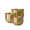 thumbnail image 2 of Serene Spaces Living Brass Hammered Flower Bowl, Sold as KIT-1 S, 1 M & 1 L, 2 of 6