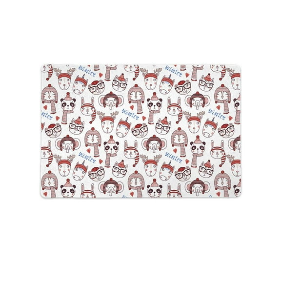 Christmas Animals Pattern. Mat Rectangle  -Image by Shutterstock,