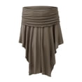 thumbnail image 4 of HJYCHN Elegant Off Shoulder Women's Wraps Asymmetric Hem Blouse Soft Flowy Shawl Top for Style Coffee M, 4 of 9