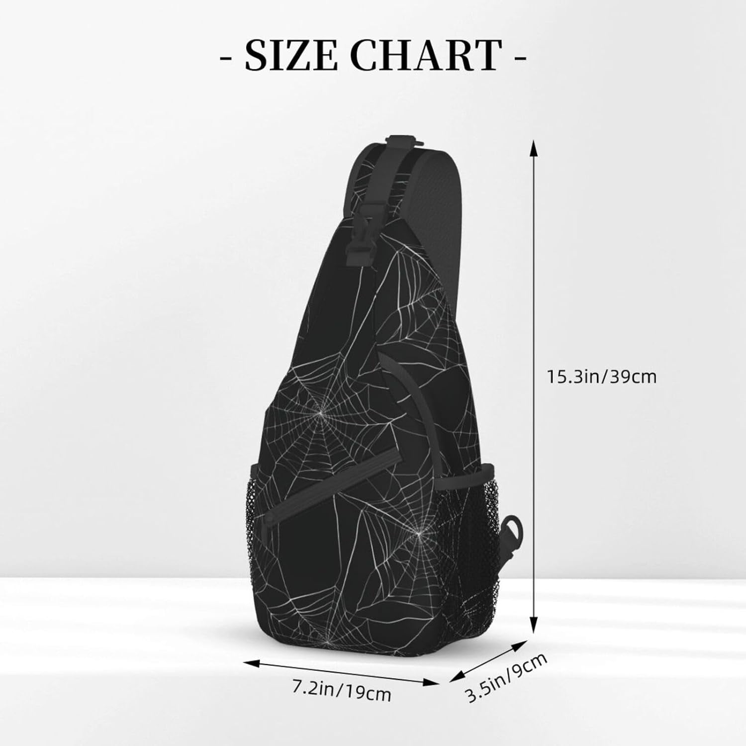 Halloween Spider Web Sling Bag Crossbody Hiking Travel Chest Bags Backpack Shoulder Daypack for Women Men