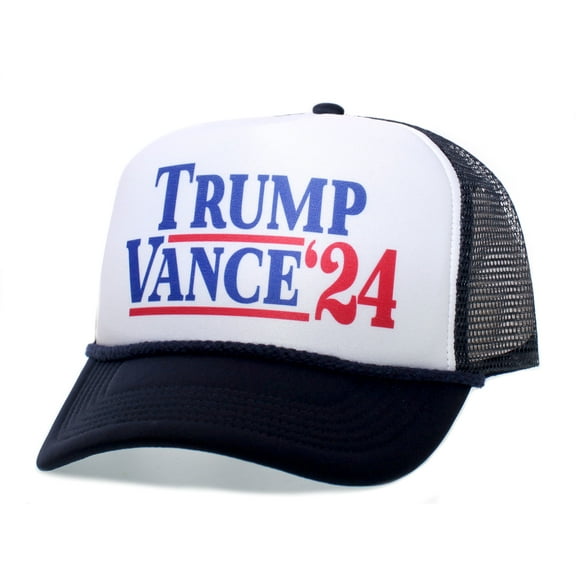 Trump Vance 2024 Hat Take America Back Cap Adult Unisex Truckers Snapback Navy/White