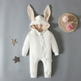 thumbnail image 2 of Baby Girl Easter Outfit Toddler Boy 3D Bunny Ear Hoodie Romper Zip up Easter Outfit Baby Girl, 2 of 9
