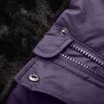 thumbnail image 4 of Winter Coat for Women Sherpa Fleece Lined Thicken Padded Jacket Plus Size Insulated Hooded Warm Outwear with Pocket, 4 of 6