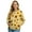 Bee Vintage Sunflower, variant on Xoenoiee Womens Bomber Jacket Cropped Zip Up Varsity Jacket Loose Fit Casual Coat Lightweight Fall Winter Outwear With Pockets, Bohemian Mandala Flower, 3X-Large