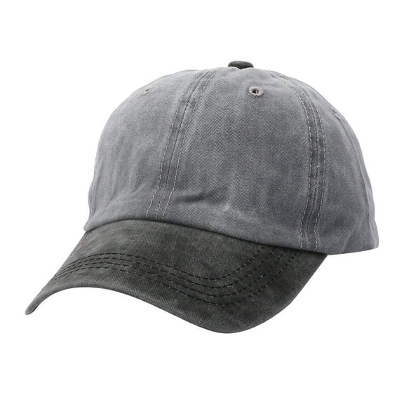 FINALGANG Womens Mens Two Tone Distressed Baseball Cap Contrast Brim Adjustable Fit Hat For Casual Daily Outdoor Wear Classic Headwear