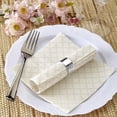 thumbnail image 2 of DISPOSABLE QUILTED LUNCHEON NAPKINS | European Made | for Upscale Wedding and Dining | 16 pc | Ivory, 2 of 5