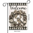 thumbnail image 3 of Christmas Garden Flag, Winter Yard Flag, Christmas Flags for Outside 12.5x18 Double Sided, Black and White Buffalo Plaid Christmas Outdoor Flag, Small Farmhouse Xmas Holiday Lawn Flag Burlap, 3 of 6