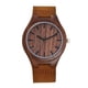 thumbnail image 3 of Relojes de pulsera de madera de cuarzo para hombre, reloj informal hecho a mano para hombre con correa de cuero de vaca, regalos personalizados para hombres, marido, novio, papá Adepaton FLD-3866, 3 of 7