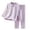 Purple, variant on xaoyunyn Pants Set for Girls 2 Piece Outfits Casual Comfy Solid Color Long Sleeve Round Neck Homewear 1-11 Years