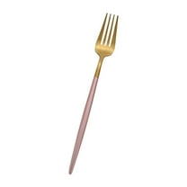 Soimiss Golden Stainless Steel Dinner Forks Mirror Polished Food Serving Forks