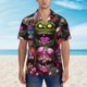 thumbnail image 2 of Balery Monstrous Cartoon Characters Camisas hawaianas de manga corta para hombre, camisas playeras de corte holgado, camisas de vacaciones con botones,X-Large, 2 of 7